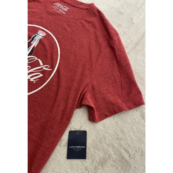 NWT Coca Cola Bottle Circle Tee LUCKY BRAND Size Medium Red Shirt - Picture 5 of 8